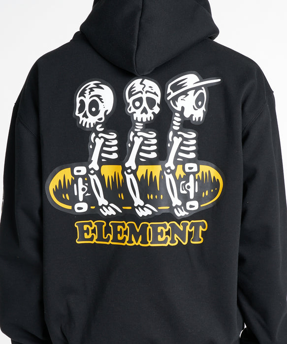 ELEMENT メンズ TIMBER 3 ZIP HOOD WR パーカー 【2026年秋冬モデル】 FBK / XL