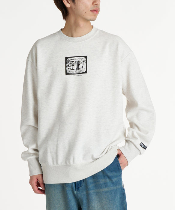 ELEMENT メンズ W KNIT DIGIT CREW トレーナー 【2026年秋冬モデル】 WHH / XL