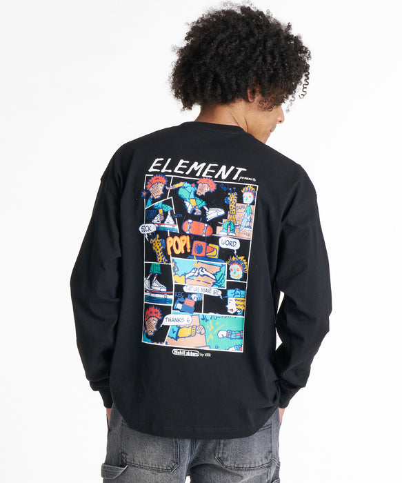 ELEMENT メンズ CAMOCHILL LS ロンT 【2026年秋冬モデル】 FBK / XL