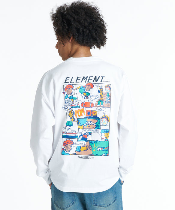 ELEMENT メンズ CAMOCHILL LS ロンT 【2026年秋冬モデル】 WHT / XL