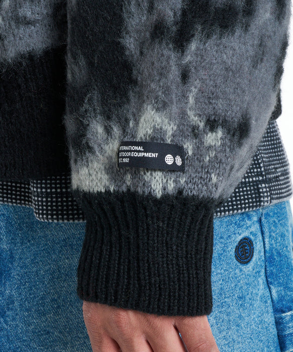 ELEMENT メンズ CARDIGAN KNIT セーター 【2026年秋冬モデル】 FBK / XL