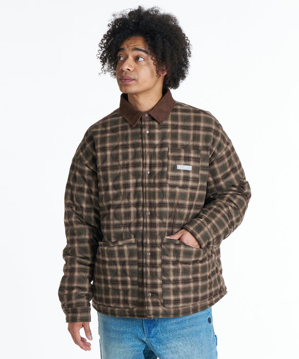 ELEMENT メンズ PLAID PUFF JACKET ジャケット 【2026年秋冬モデル】 BRW / XL