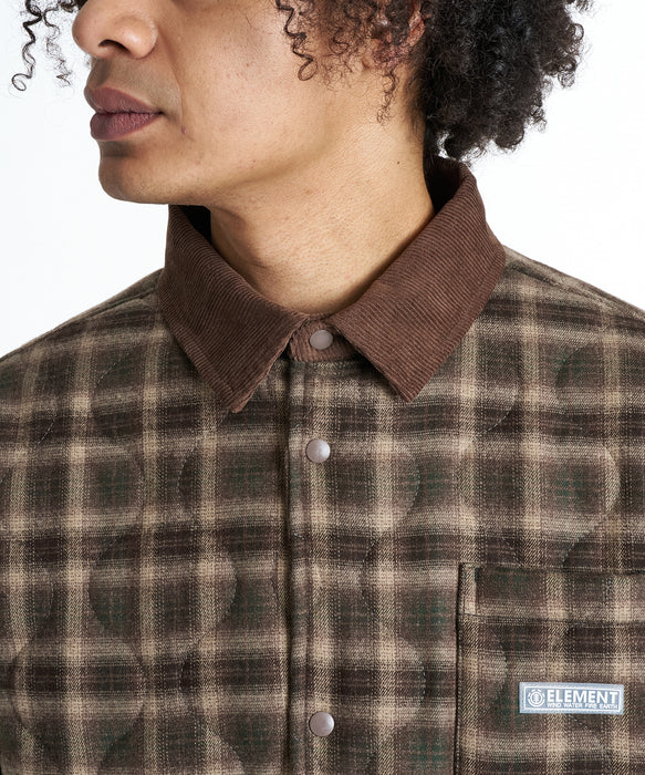 ELEMENT メンズ PLAID PUFF JACKET ジャケット 【2026年秋冬モデル】 BRW / XL