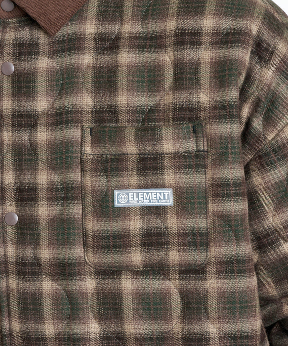 ELEMENT メンズ PLAID PUFF JACKET ジャケット 【2026年秋冬モデル】 BRW / XL