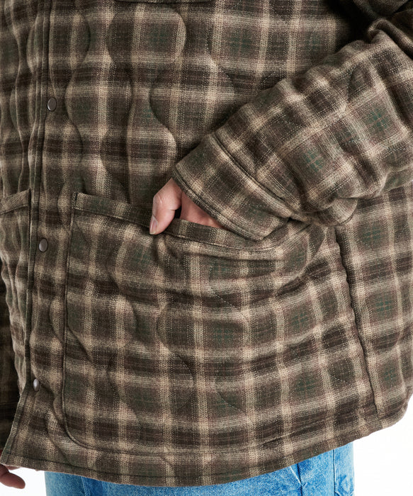 ELEMENT メンズ PLAID PUFF JACKET ジャケット 【2026年秋冬モデル】 BRW / XL