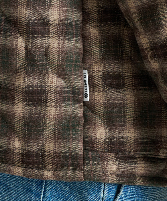 ELEMENT メンズ PLAID PUFF JACKET ジャケット 【2026年秋冬モデル】 BRW / XL