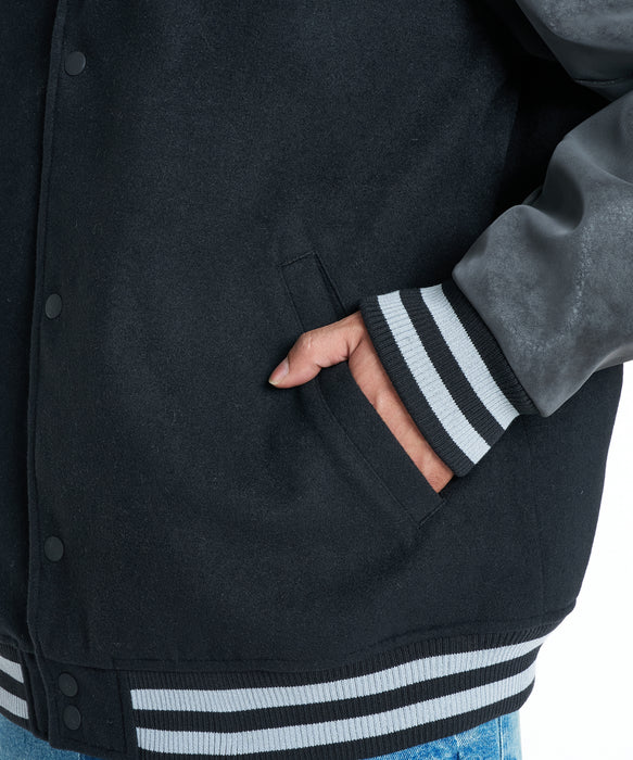 ELEMENT メンズ VARSITY STADIUM JACKET ジャケット 【2026年秋冬モデル】 FBK / XL