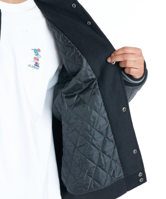 ELEMENT メンズ VARSITY STADIUM JACKET ジャケット 【2026年秋冬モデル】 FBK / XL