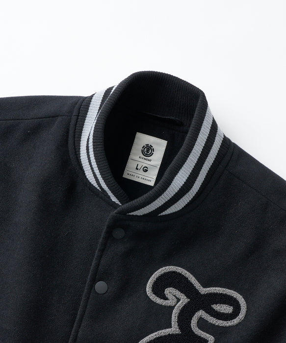 ELEMENT メンズ VARSITY STADIUM JACKET ジャケット 【2026年秋冬モデル】 FBK / XL