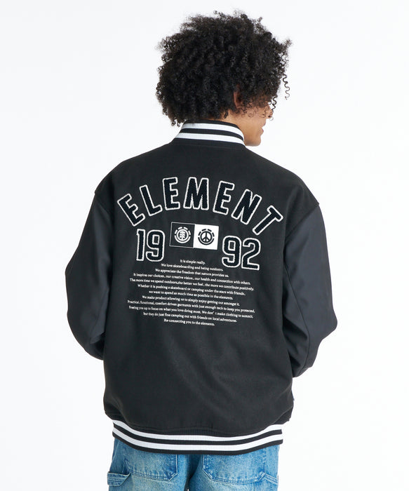 ELEMENT メンズ VARSITY STADIUM JACKET ジャケット 【2026年秋冬モデル】 WBK / XL