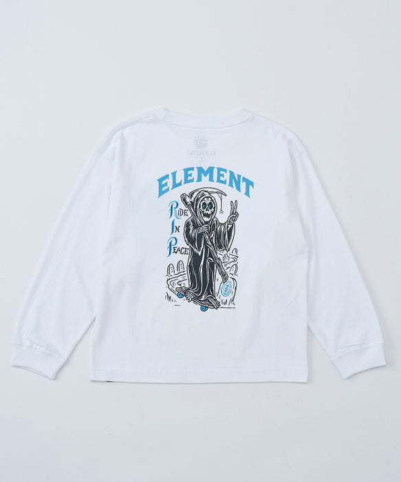 ELEMENT キッズ TIMBER RIP LS YOUTH ロンT 【2026年春夏モデル】 WHT / XL/155-165