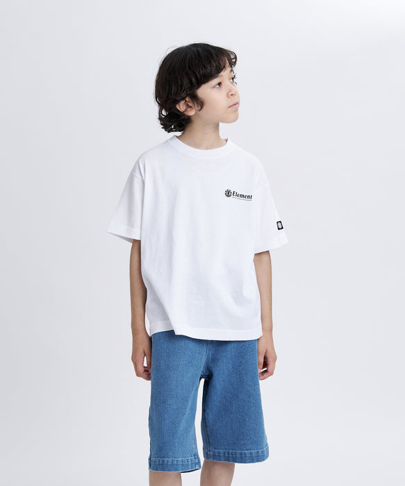 ELEMENT キッズ LINE LOGO SS Y Tシャツ 【2026年春夏モデル】 WHT / XL/155-165