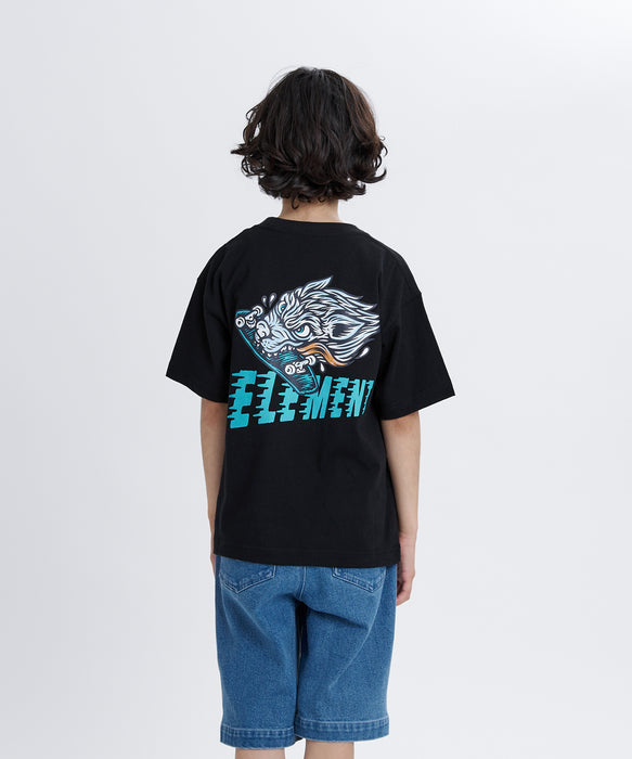 ELEMENT キッズ TIMBER WOLF SS Y Tシャツ 【2026年春夏モデル】 FBK / XL/155-165