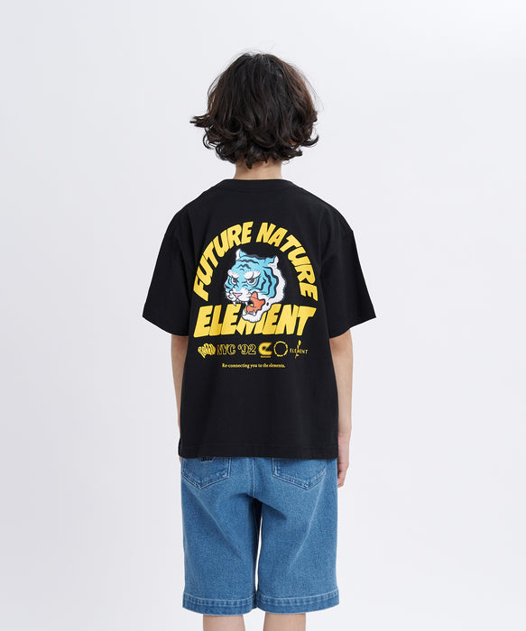 ELEMENT キッズ TIGER SS Y Tシャツ 【2026年春夏モデル】 FBK / XL/155-165