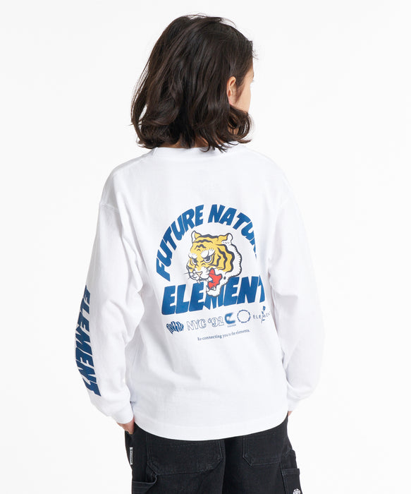 ELEMENT キッズ TIGER LS Y ロンT 【2026年秋冬モデル】 WHT / XL/155-165