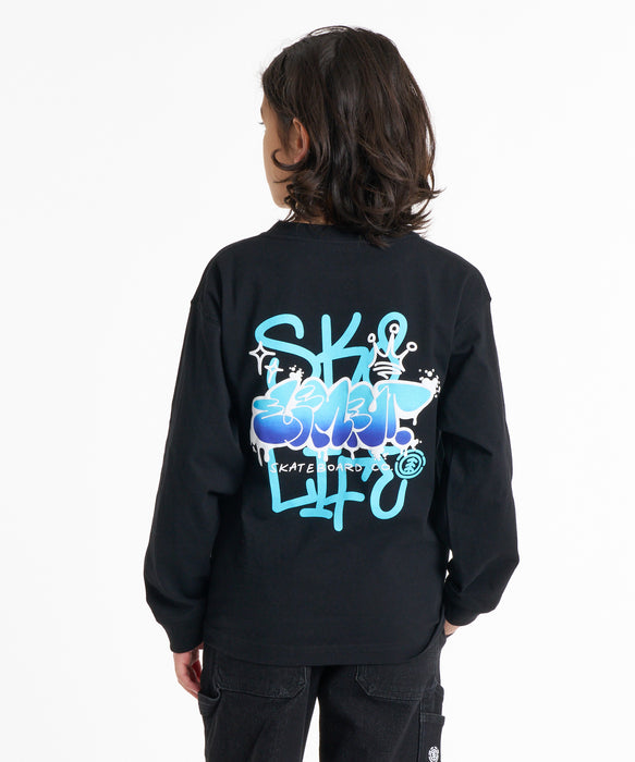 ELEMENT キッズ TAG LS Y ロンT 【2026年秋冬モデル】 FBK / XL/155-165