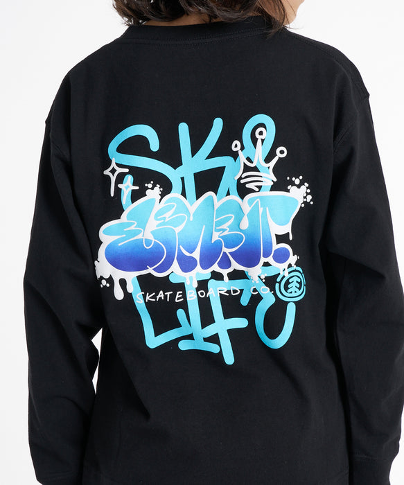 ELEMENT キッズ TAG LS Y ロンT 【2026年秋冬モデル】 FBK / XL/155-165