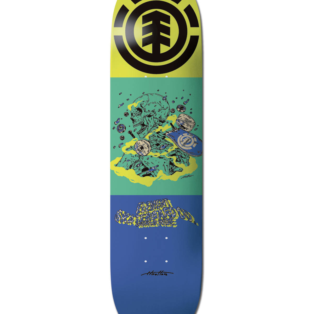 ELEMENT スケートボード 《8 inch》HIROTTON SKULL デッキ 【2026年春