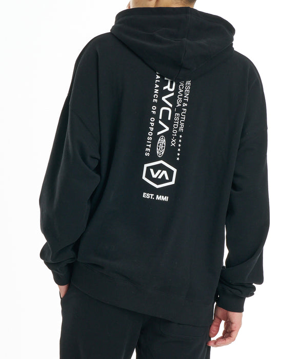 RVCA メンズ BIG RVCA HD パーカー 【2026年秋冬モデル】 BLK / XL