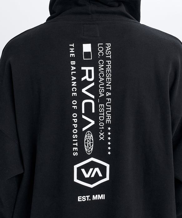 RVCA メンズ BIG RVCA HD パーカー 【2026年秋冬モデル】 BLK / XL