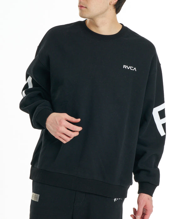 RVCA メンズ BACK SIDE ARCH RVCA CR トレーナー 【2026年秋冬モデル】 BLK / XL