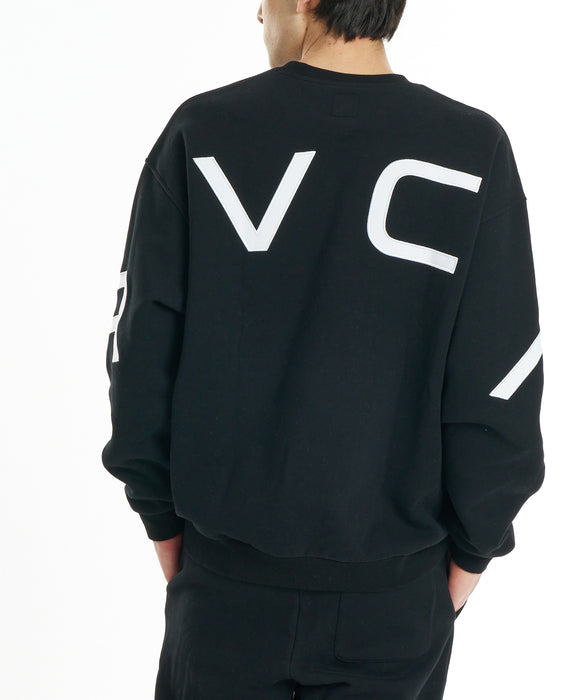 RVCA メンズ BACK SIDE ARCH RVCA CR トレーナー 【2026年秋冬モデル】 BLK / XL