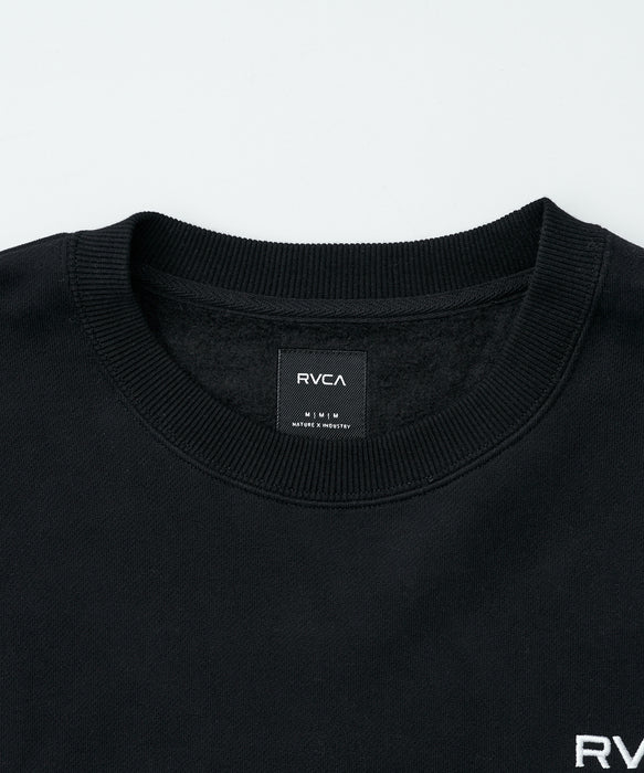 RVCA メンズ BACK SIDE ARCH RVCA CR トレーナー 【2026年秋冬モデル】 BLK / XL