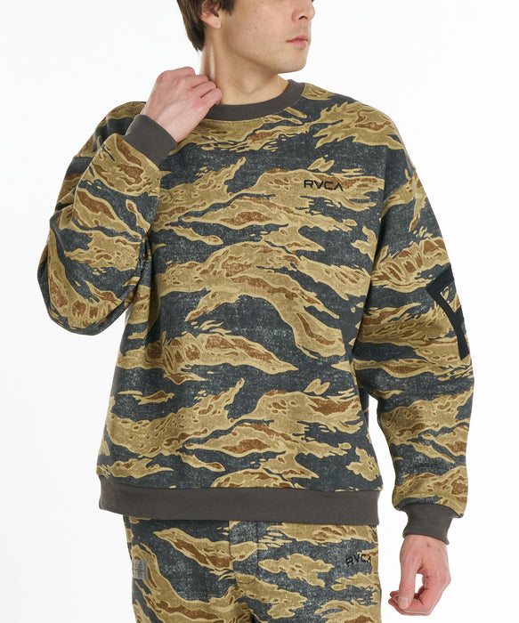 RVCA メンズ BACK SIDE ARCH RVCA CR トレーナー 【2026年秋冬モデル】 CAM / XL