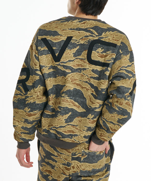 RVCA メンズ BACK SIDE ARCH RVCA CR トレーナー 【2026年秋冬モデル】 CAM / XL