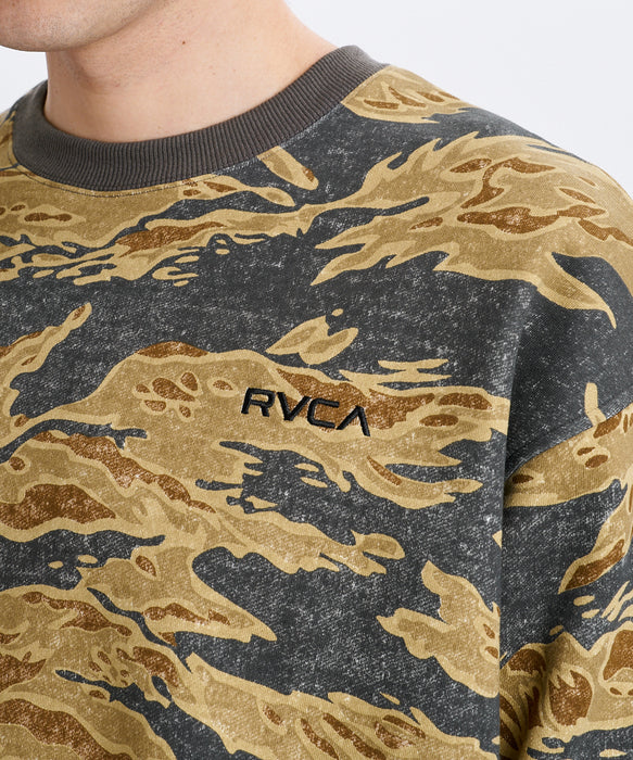 RVCA メンズ BACK SIDE ARCH RVCA CR トレーナー 【2026年秋冬モデル】 CAM / XL