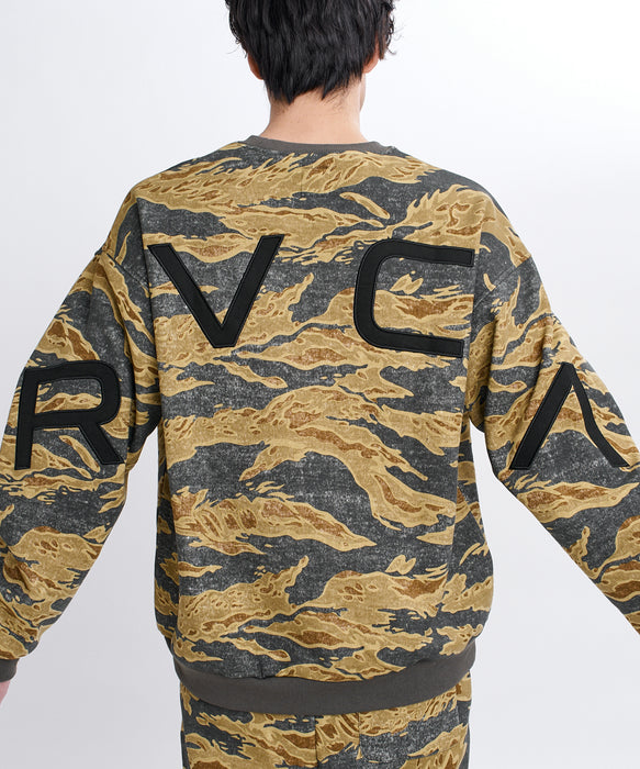 RVCA メンズ BACK SIDE ARCH RVCA CR トレーナー 【2026年秋冬モデル】 CAM / XL
