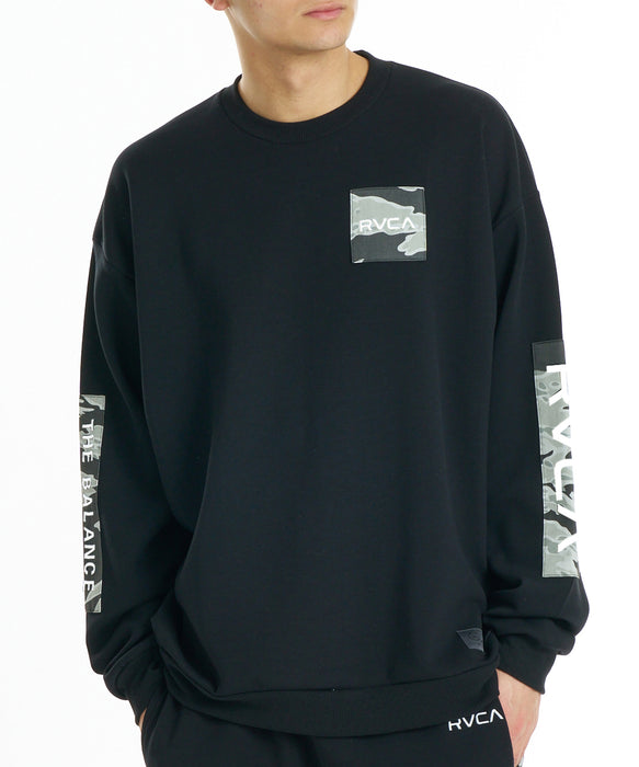 RVCA メンズ BALANCE BOX PATCH CR トレーナー 【2026年秋冬モデル】 BLG / XL