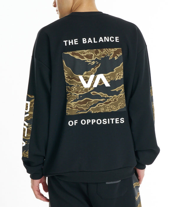 RVCA メンズ BALANCE BOX PATCH CR トレーナー 【2026年秋冬モデル】 BLK / XL