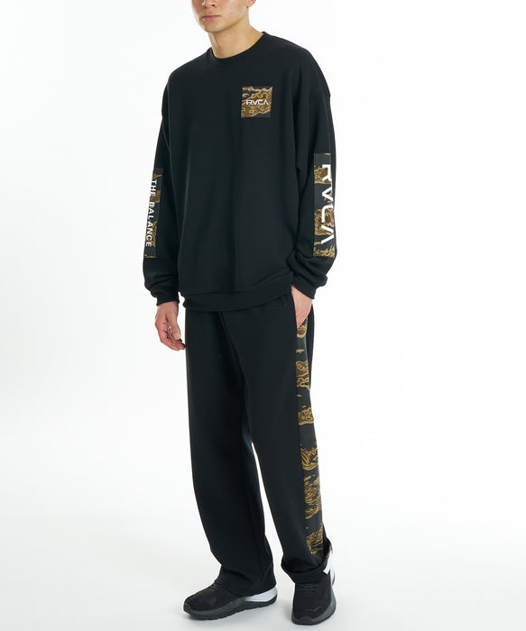 RVCA メンズ BALANCE BOX PATCH CR トレーナー 【2026年秋冬モデル】 BLK / XL