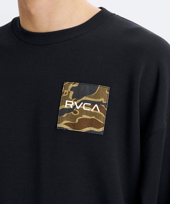 RVCA メンズ BALANCE BOX PATCH CR トレーナー 【2026年秋冬モデル】 BLK / XL