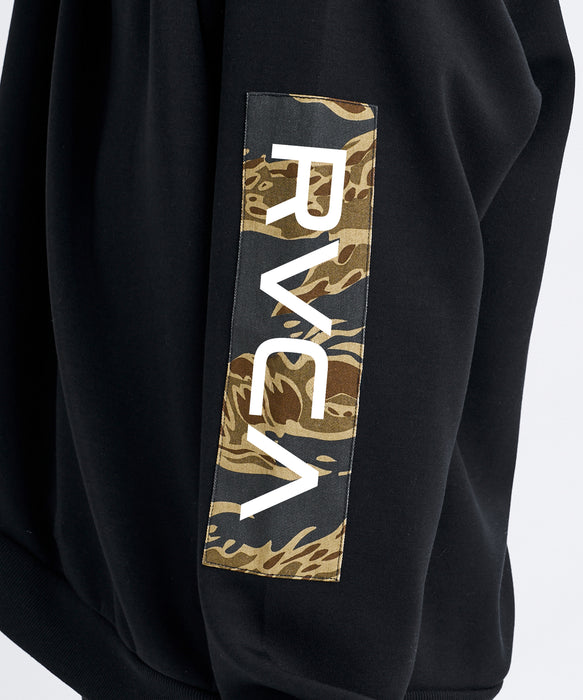 RVCA メンズ BALANCE BOX PATCH CR トレーナー 【2026年秋冬モデル】 BLK / XL
