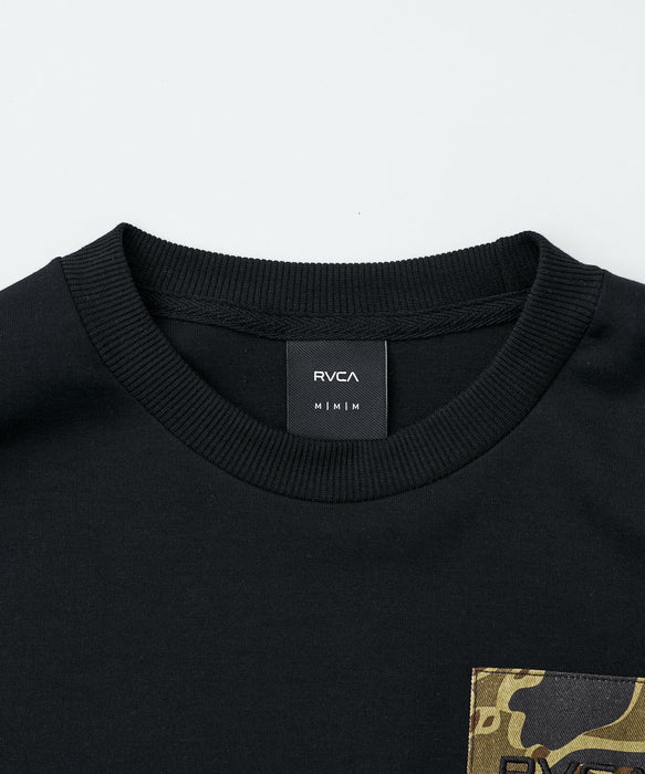 RVCA メンズ BALANCE BOX PATCH CR トレーナー 【2026年秋冬モデル】 BLK / XL