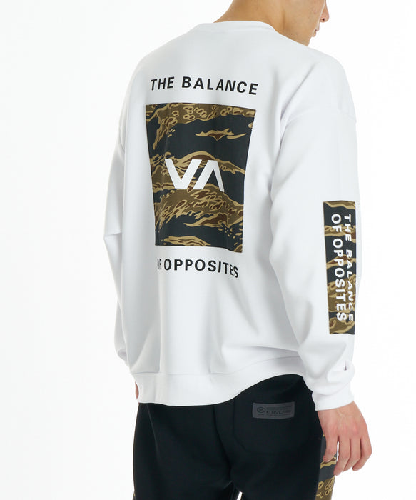 RVCA メンズ BALANCE BOX PATCH CR トレーナー 【2026年秋冬モデル】 WHT / XL