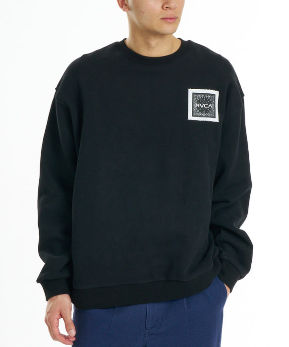 RVCA メンズ BANDANA BALANCE CRAST CR トレーナー 【2026年秋冬モデル】 BLK / XL