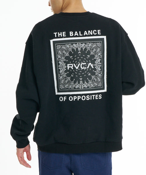 RVCA メンズ BANDANA BALANCE CRAST CR トレーナー 【2026年秋冬モデル】 BLK / XL