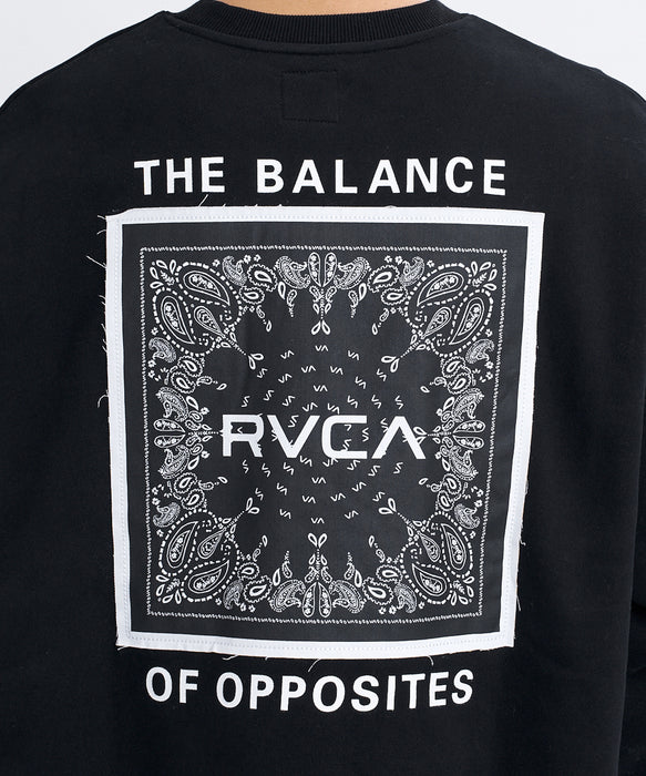 RVCA メンズ BANDANA BALANCE CRAST CR トレーナー 【2026年秋冬モデル】 BLK / XL