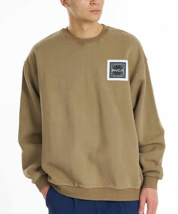 RVCA メンズ BANDANA BALANCE CRAST CR トレーナー 【2026年秋冬モデル】 KHA / XL