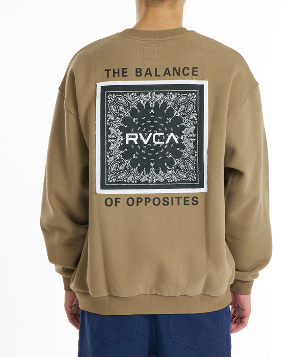RVCA メンズ BANDANA BALANCE CRAST CR トレーナー 【2026年秋冬モデル】 KHA / XL