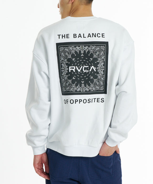 RVCA メンズ BANDANA BALANCE CRAST CR トレーナー 【2026年秋冬モデル】 WHT / XL