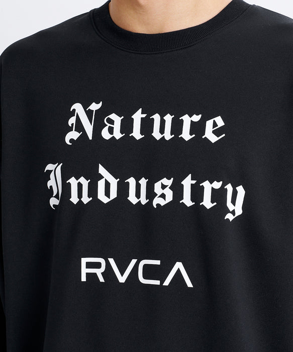 RVCA メンズ NATURE INDUSTRY CR トレーナー 【2026年秋冬モデル】 BLK / XL