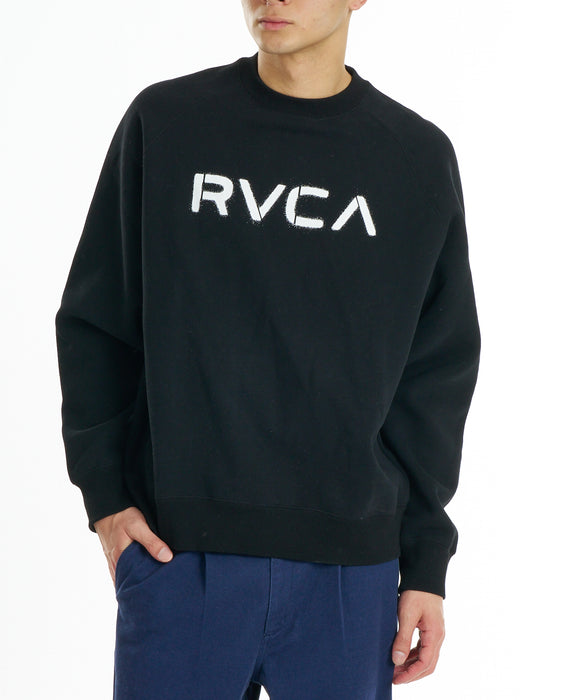 RVCA メンズ STENCIL RVCA CR トレーナー 【2026年秋冬モデル】 BLK / XL