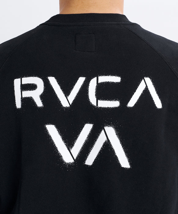 RVCA メンズ STENCIL RVCA CR トレーナー 【2026年秋冬モデル】 BLK / XL