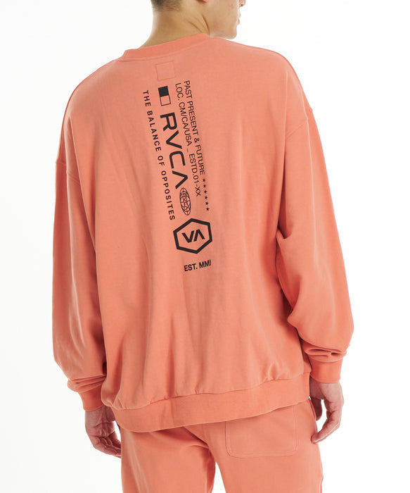 RVCA メンズ BIG RVCA CR トレーナー 【2026年秋冬モデル】 ORG / XL