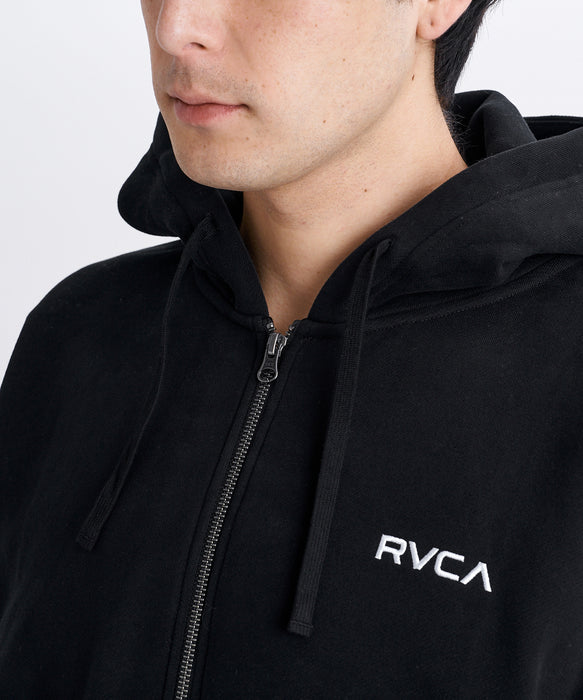 RVCA メンズ BACK SIDE ARCH ZIP HD パーカー 【2026年秋冬モデル】 BLK / XL