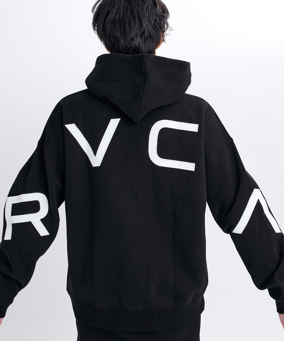 RVCA メンズ BACK SIDE ARCH ZIP HD パーカー 【2026年秋冬モデル】 BLK / XL
